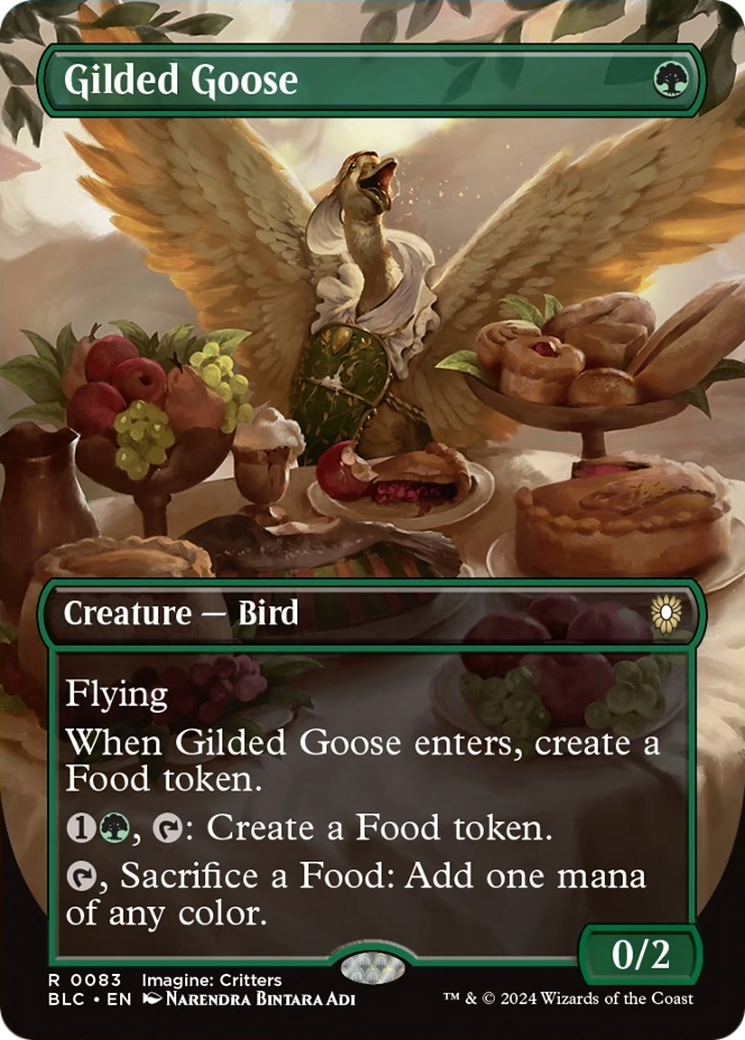 Gilded Goose (Borderless) [Bloomburrow Commander] | Gamer Loot