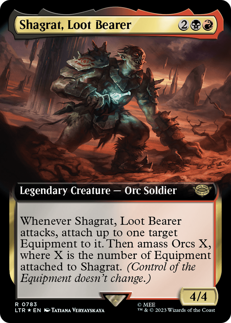 Shagrat, Loot Bearer (Extended Art) (Surge Foil) [The Lord of the Rings: Tales of Middle-Earth] | Gamer Loot