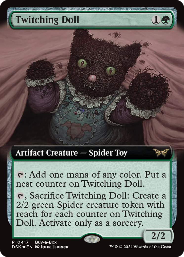 Twitching Doll (Extended Art) (Buy-a-box) [Duskmourn: House of Horror Promos] | Gamer Loot