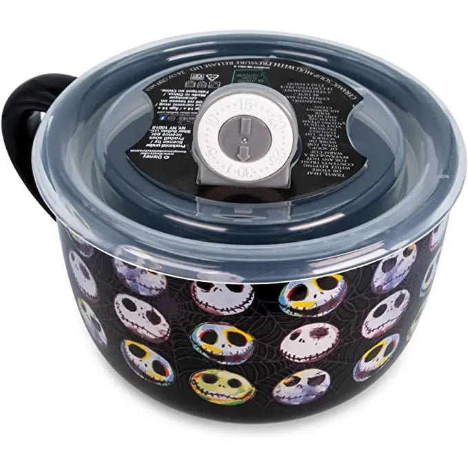 Nightmare Before Xmas 24oz Ceramic Soup Mug W Vented Lid | Gamer Loot