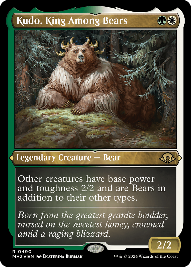 Kudo, King Among Bears (Foil Etched) [Modern Horizons 3] | Gamer Loot