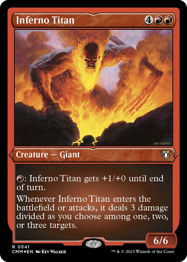Inferno Titan (Foil Etched) [Commander Masters] | Gamer Loot
