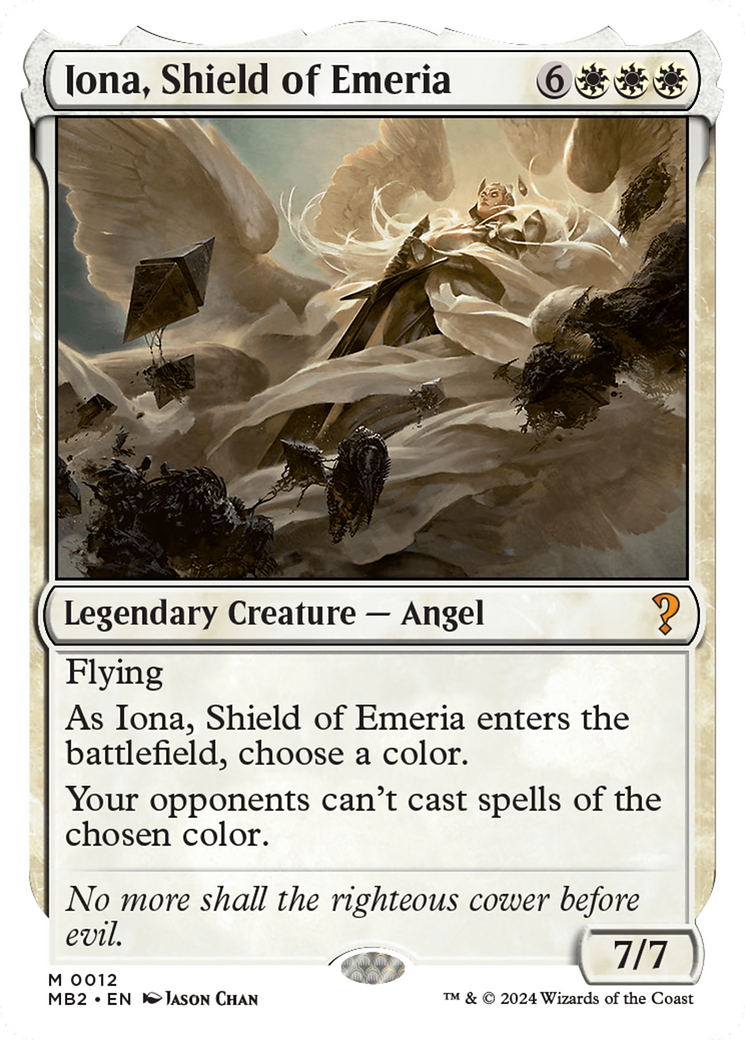 Iona, Shield of Emeria (White Border) [Mystery Booster 2] | Gamer Loot