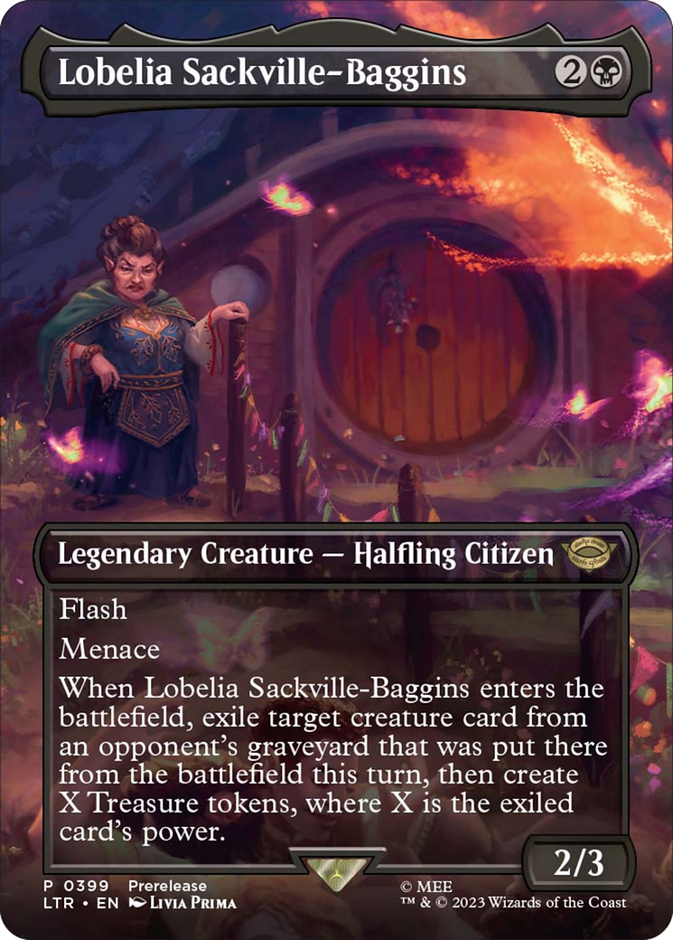 Lobelia Sackville-Baggins (Borderless Alternate Art) [The Lord of the Rings: Tales of Middle-Earth] | Gamer Loot