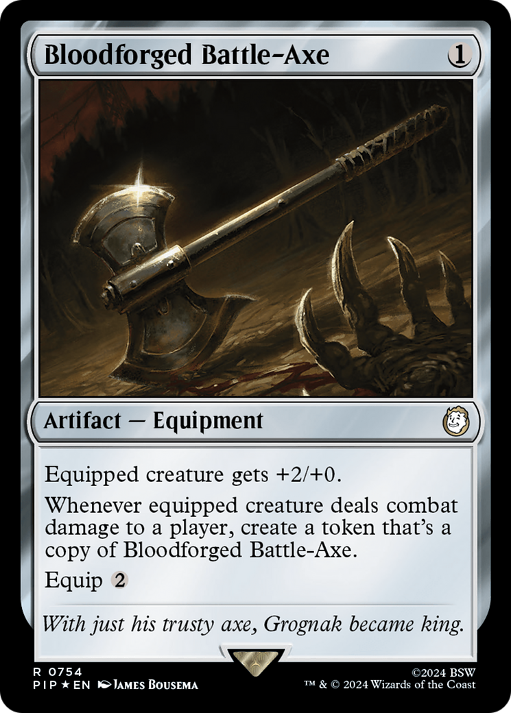 Bloodforged Battle-Axe (Surge Foil) [Fallout] | Gamer Loot