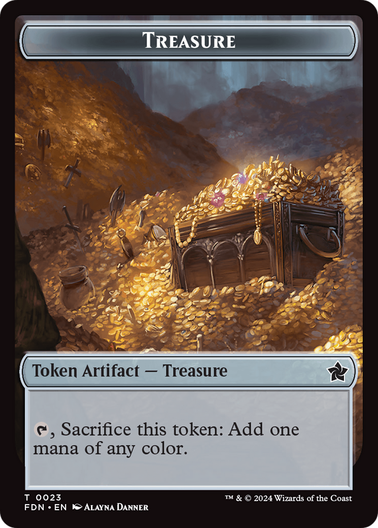 Food // Treasure Double-Sided Token [Foundations Tokens] | Gamer Loot