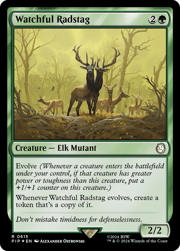 Watchful Radstag (Surge Foil) [Fallout] | Gamer Loot