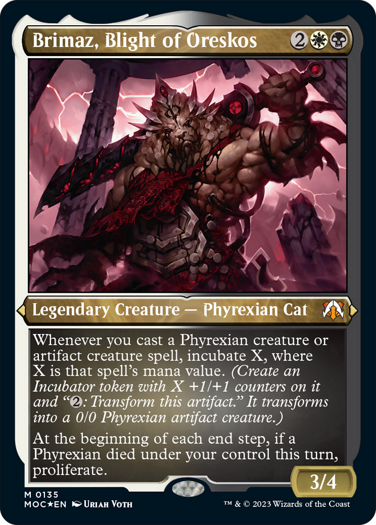 Brimaz, Blight of Oreskos (Display Commander) [March of the Machine Commander] | Gamer Loot
