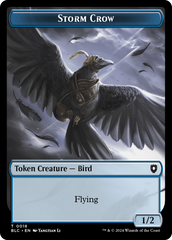 Storm Crow // Bird (003) Double-Sided Token [Bloomburrow Commander Tokens] | Gamer Loot