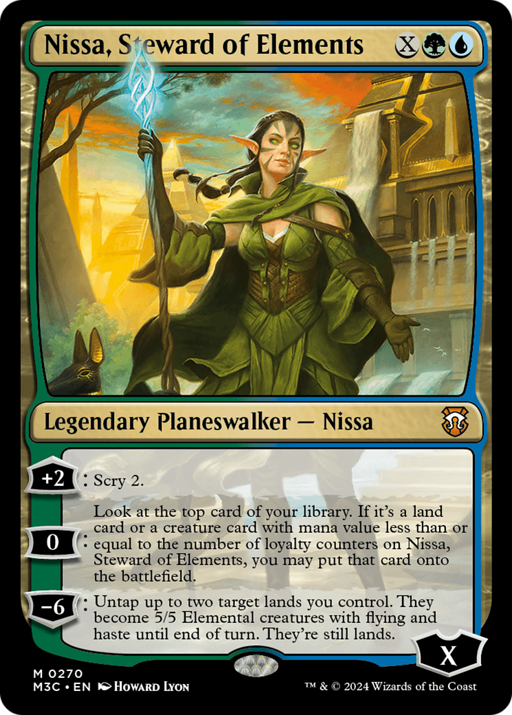 Nissa, Steward of Elements (Ripple Foil) [Modern Horizons 3 Commander] | Gamer Loot