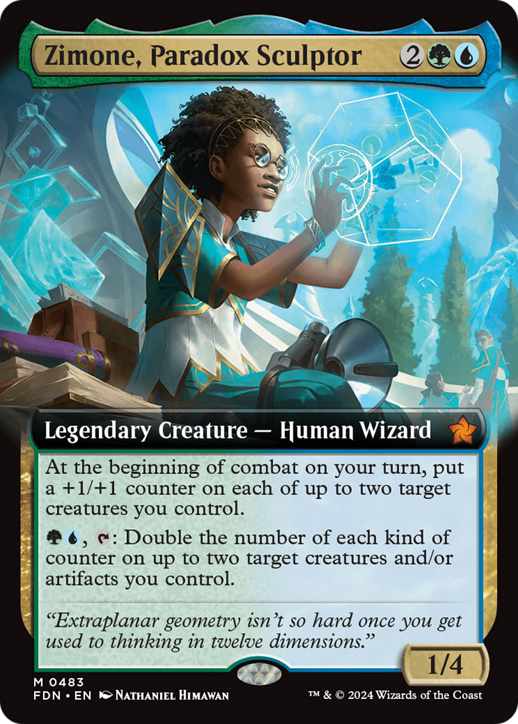 Zimone, Paradox Sculptor (Extended Art) [Foundations] | Gamer Loot