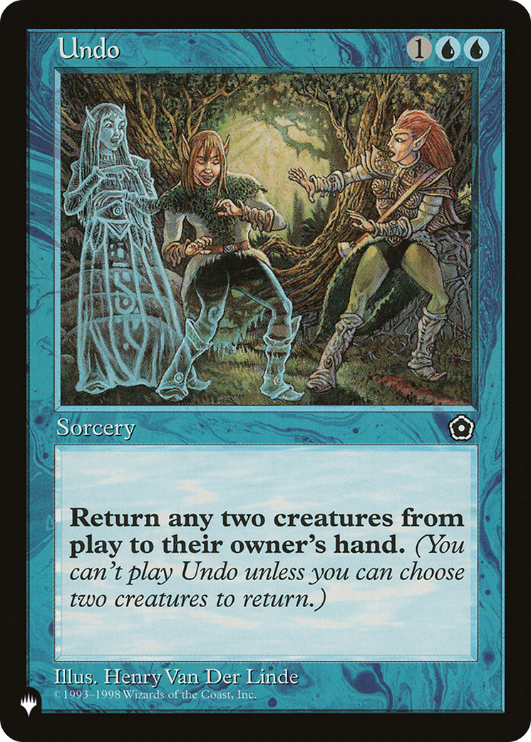 Undo [The List Reprints] | Gamer Loot