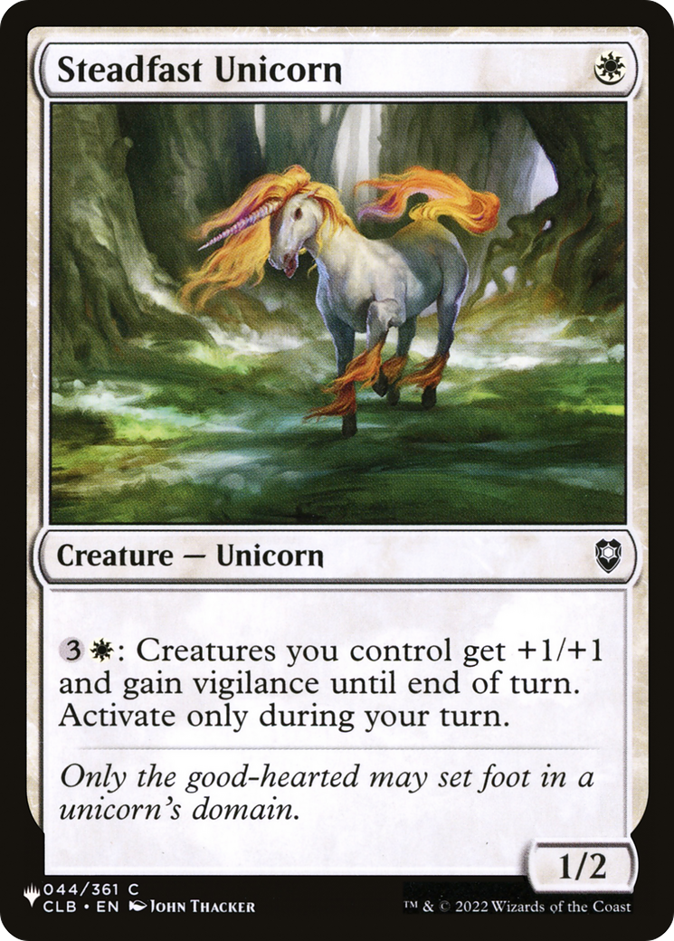 Steadfast Unicorn [The List Reprints] | Gamer Loot