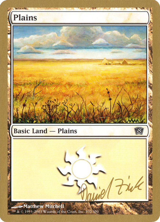 Plains (dz332) (Daniel Zink) [World Championship Decks 2003] | Gamer Loot