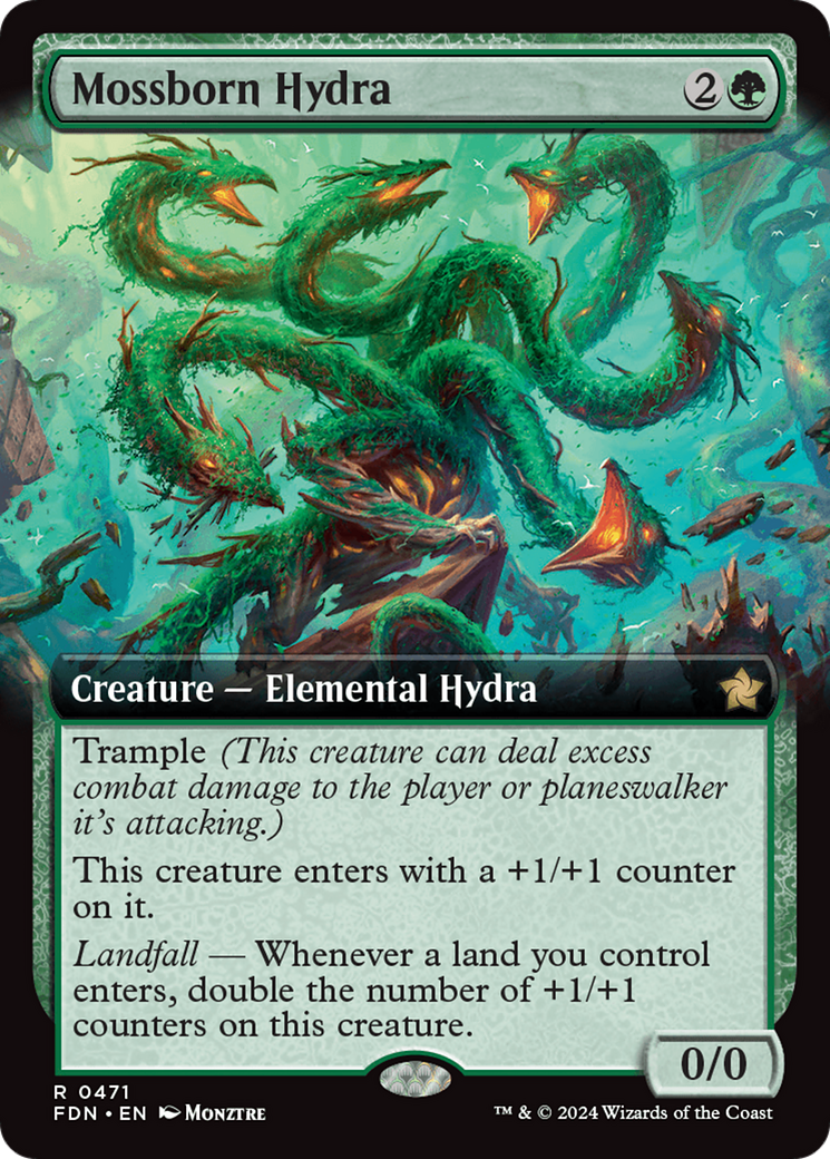 Mossborn Hydra (Extended Art) [Foundations] | Gamer Loot