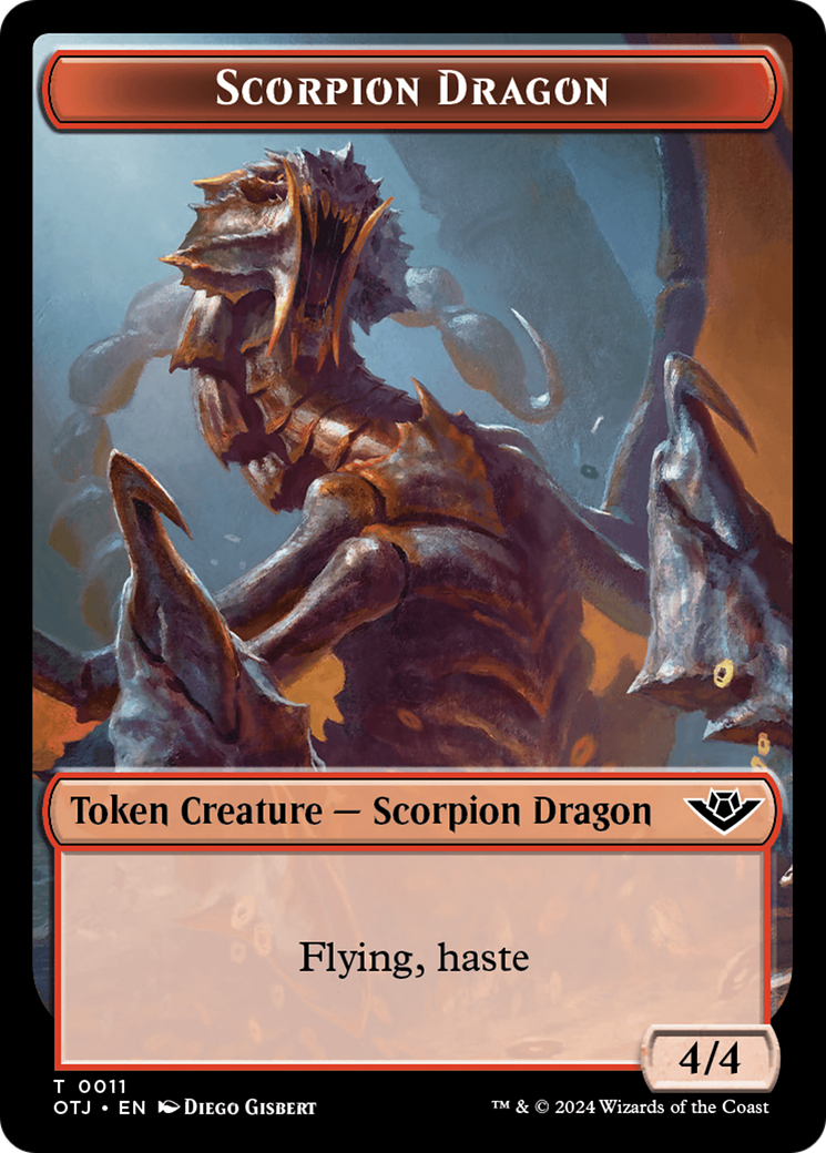 Scorpion Dragon Token [Outlaws of Thunder Junction Tokens] | Gamer Loot