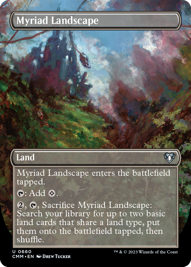 Myriad Landscape (Borderless Alternate Art) [Commander Masters] | Gamer Loot