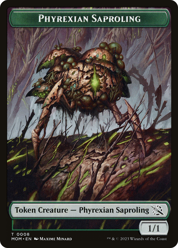 Treasure (20) // Phyrexian Saproling Double-Sided Token [March of the Machine Tokens] | Gamer Loot