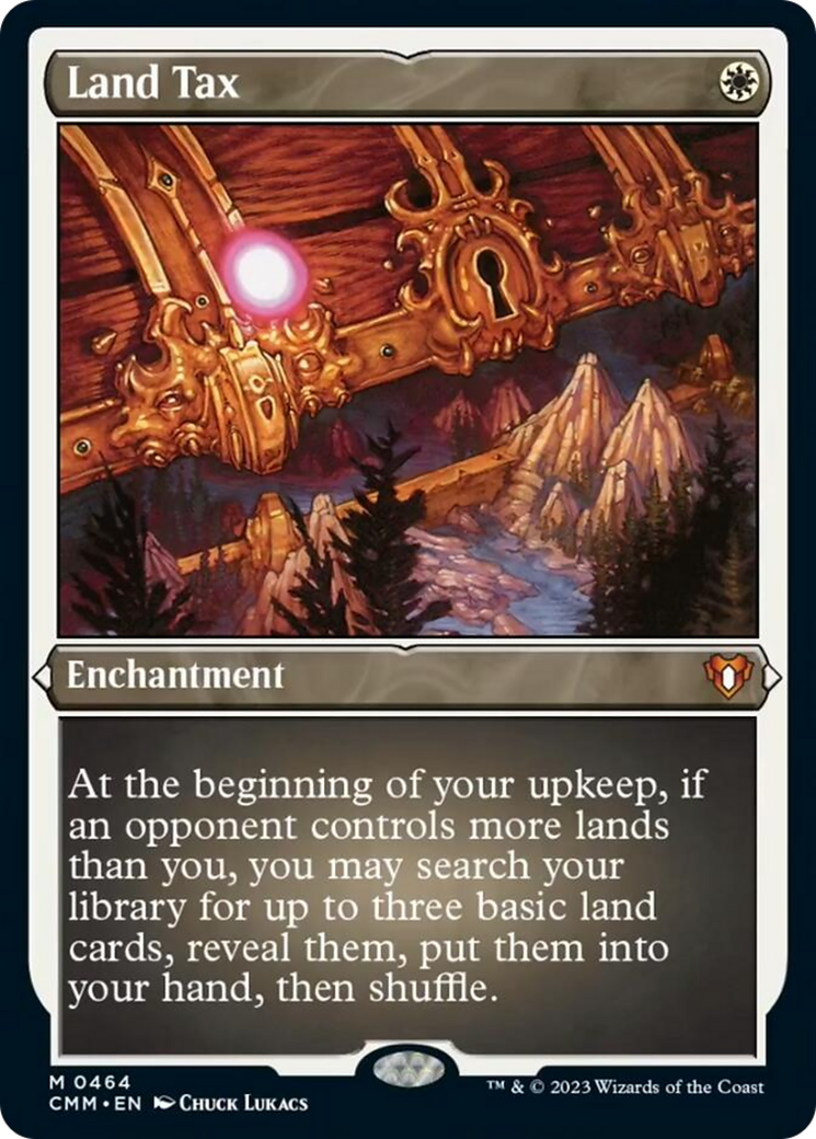 Land Tax (Foil Etched) [Commander Masters] | Gamer Loot