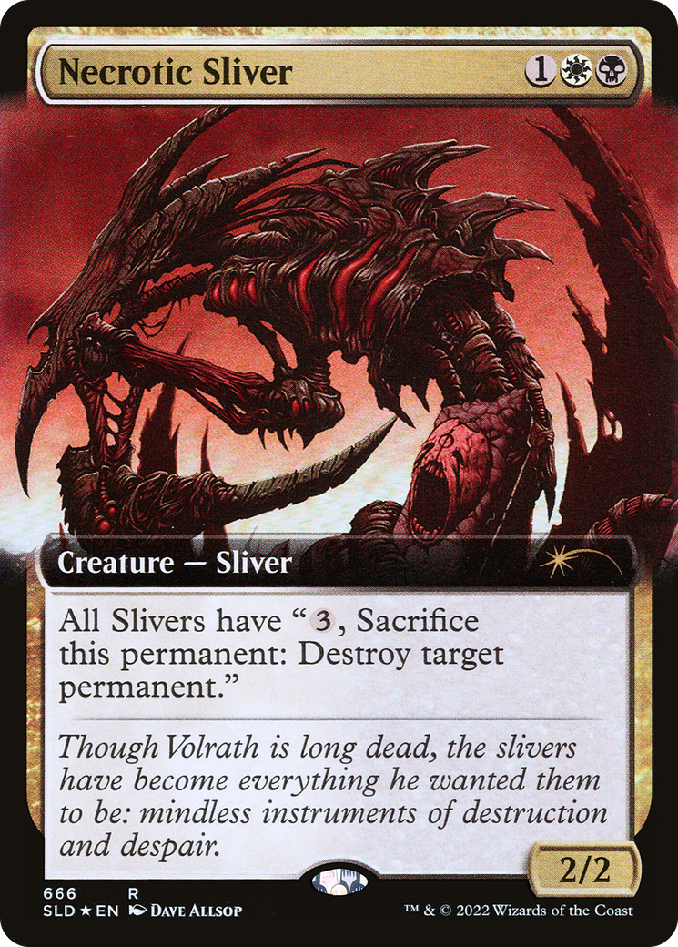 Necrotic Sliver (Extended Art) [Secret Lair Drop Promos] | Gamer Loot