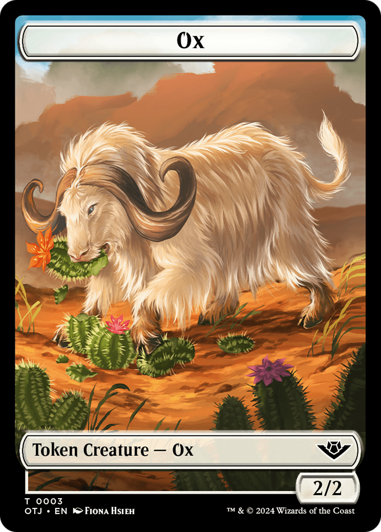 Ox Token [Outlaws of Thunder Junction Tokens] | Gamer Loot