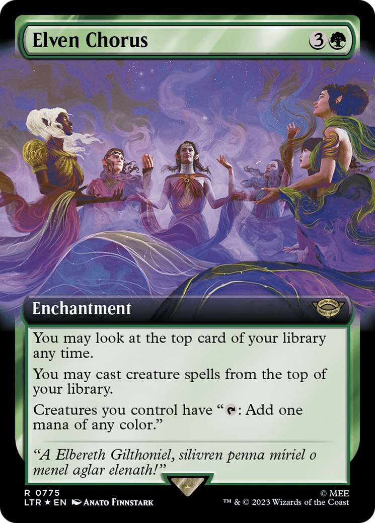 Elven Chorus (Extended Art) (Surge Foil) [The Lord of the Rings: Tales of Middle-Earth] | Gamer Loot