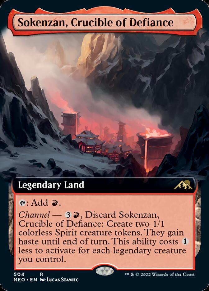 Sokenzan, Crucible of Defiance (Extended Art) [Kamigawa: Neon Dynasty] | Gamer Loot