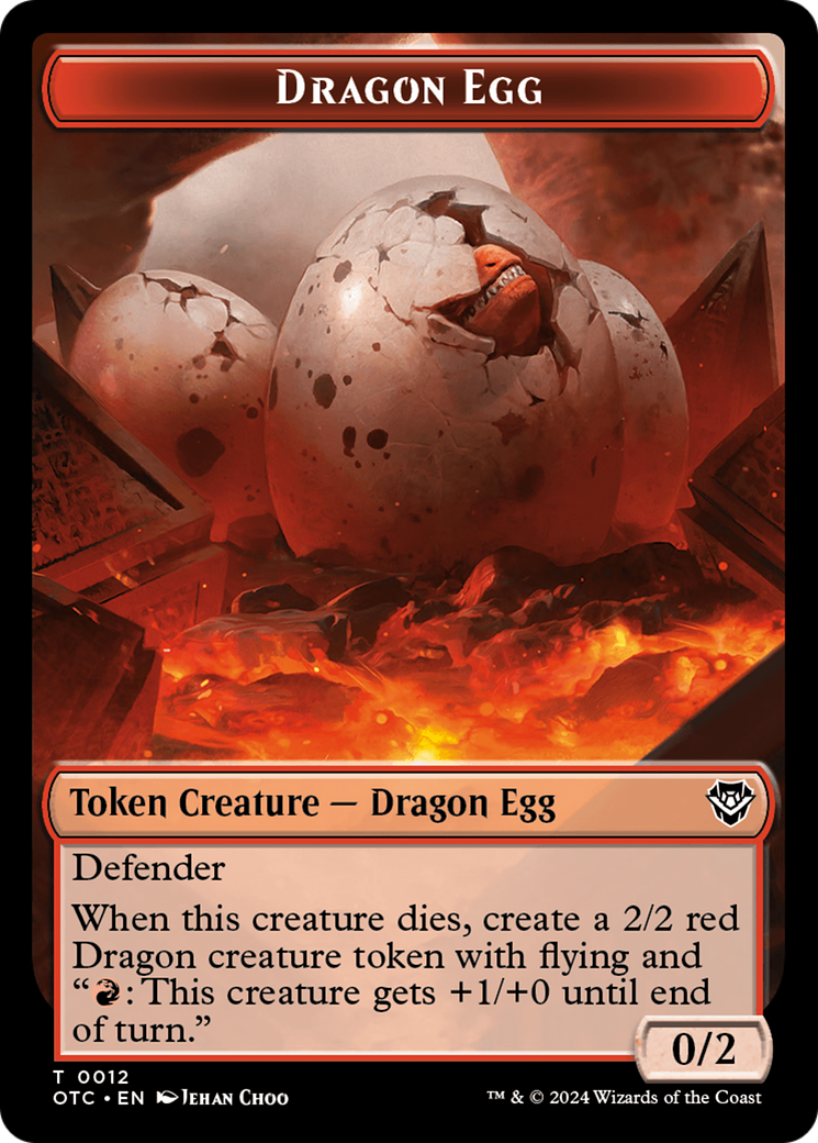 Dragon Egg // Dragon Double-Sided Token [Outlaws of Thunder Junction Commander Tokens] | Gamer Loot