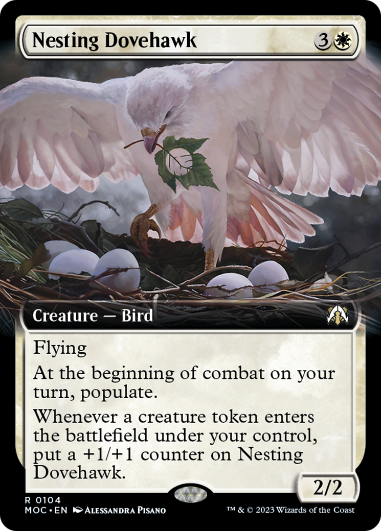 Nesting Dovehawk (Extended Art) [March of the Machine Commander] | Gamer Loot