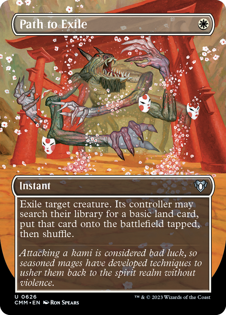 Path to Exile (Borderless Alternate Art) [Commander Masters] | Gamer Loot