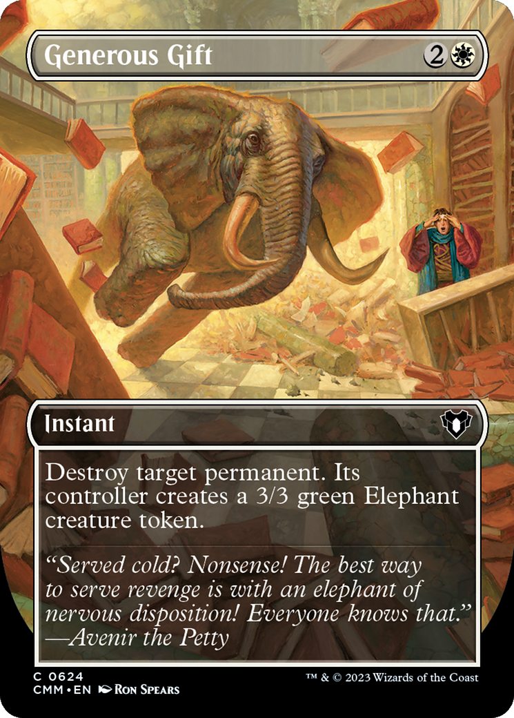 Generous Gift (Borderless Alternate Art) [Commander Masters] | Gamer Loot