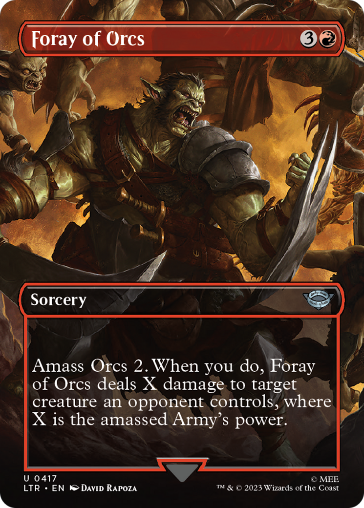 Foray of Orcs (Borderless Alternate Art) [The Lord of the Rings: Tales of Middle-Earth] | Gamer Loot