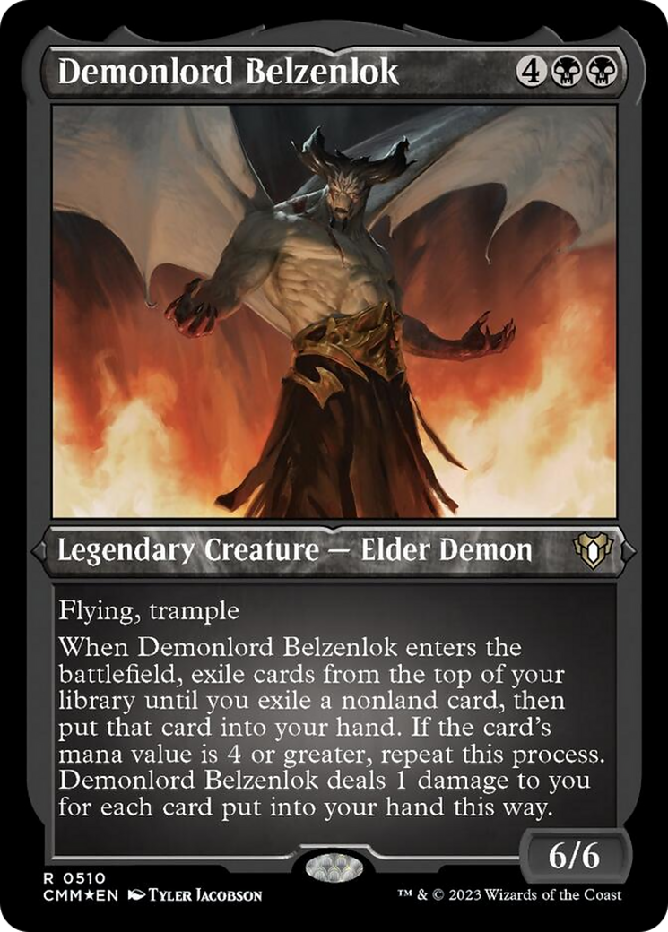 Demonlord Belzenlok (Foil Etched) [Commander Masters] | Gamer Loot