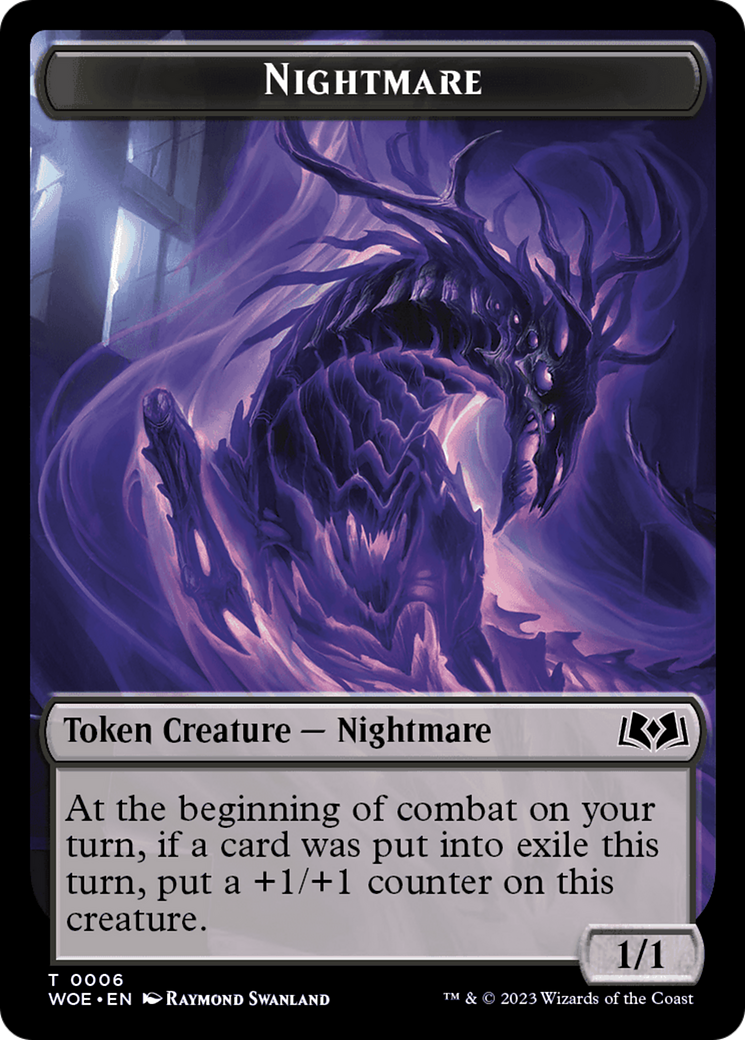 Nightmare // Food (0011) Double-Sided Token [Wilds of Eldraine Tokens] | Gamer Loot