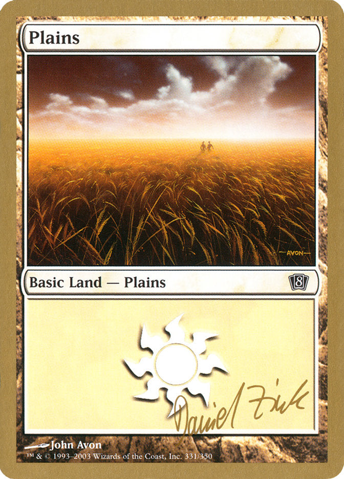 Plains (dz331) (Daniel Zink) [World Championship Decks 2003] | Gamer Loot