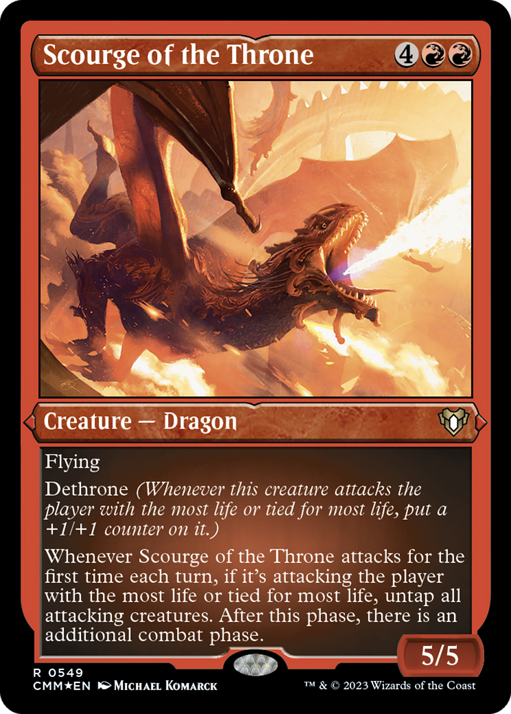 Scourge of the Throne (Foil Etched) [Commander Masters] | Gamer Loot