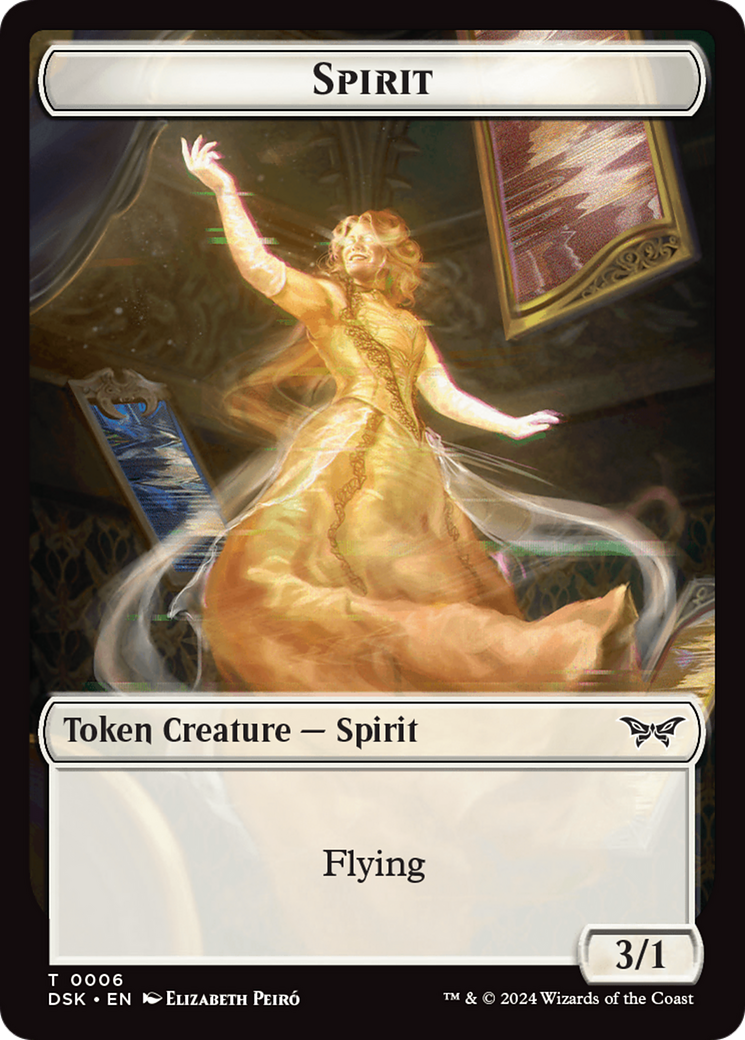 Spirit (0006) Token [Duskmourn: House of Horror Tokens] | Gamer Loot