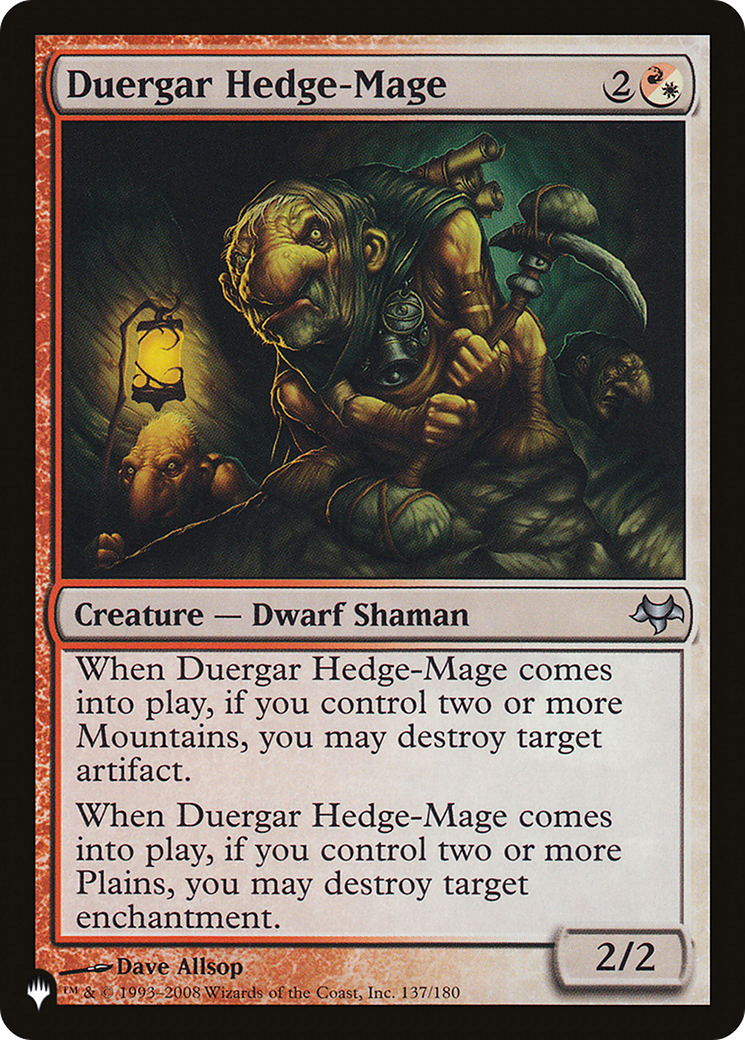 Duergar Hedge-Mage [The List Reprints] | Gamer Loot