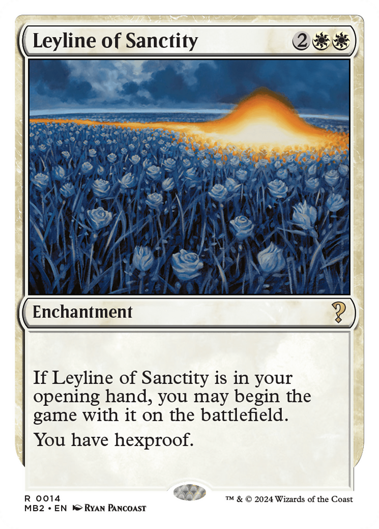 Leyline of Sanctity (White Border) [Mystery Booster 2] | Gamer Loot