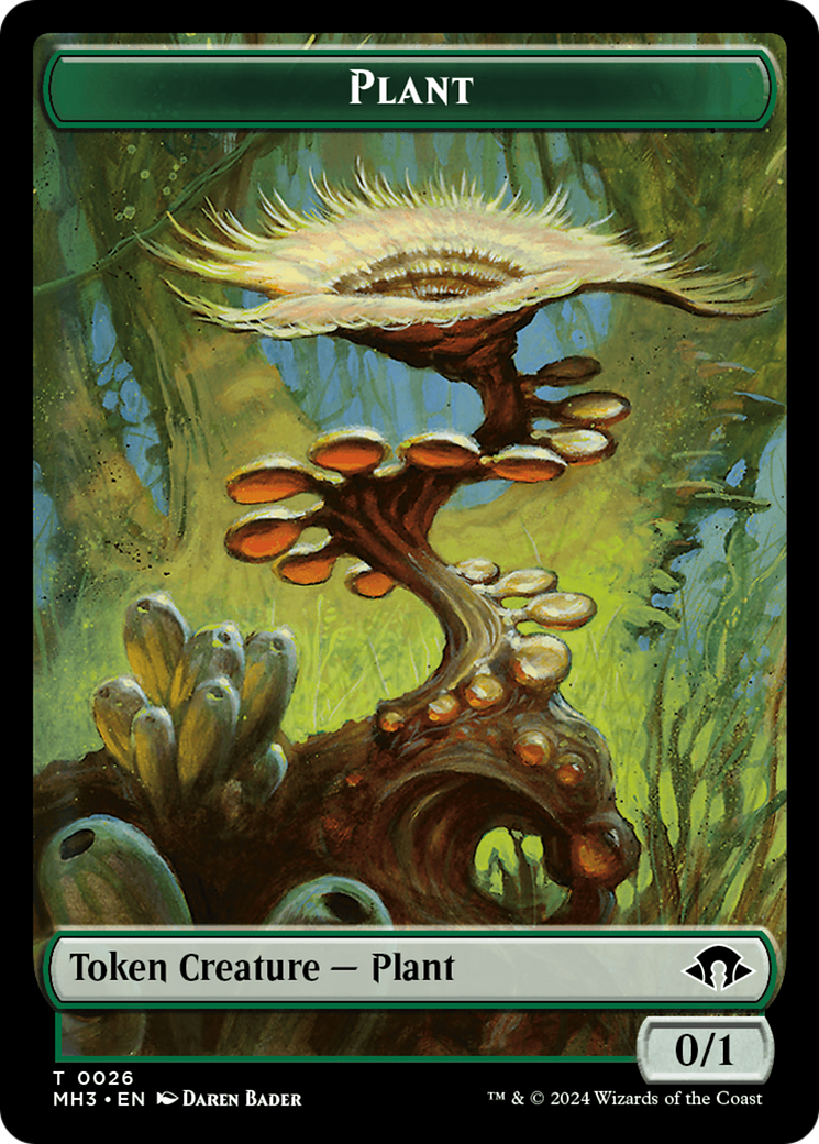 Zombie // Plant Double-Sided Token [Modern Horizons 3 Tokens] | Gamer Loot
