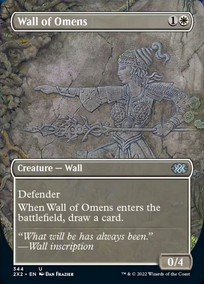 Wall of Omens (Borderless Alternate Art) [Double Masters 2022] | Gamer Loot