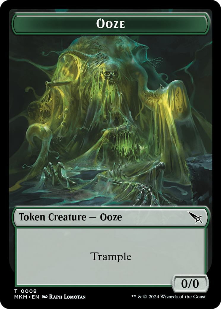 Ooze // A Mysterious Creature Double-Sided Token [Murders at Karlov Manor Tokens] | Gamer Loot