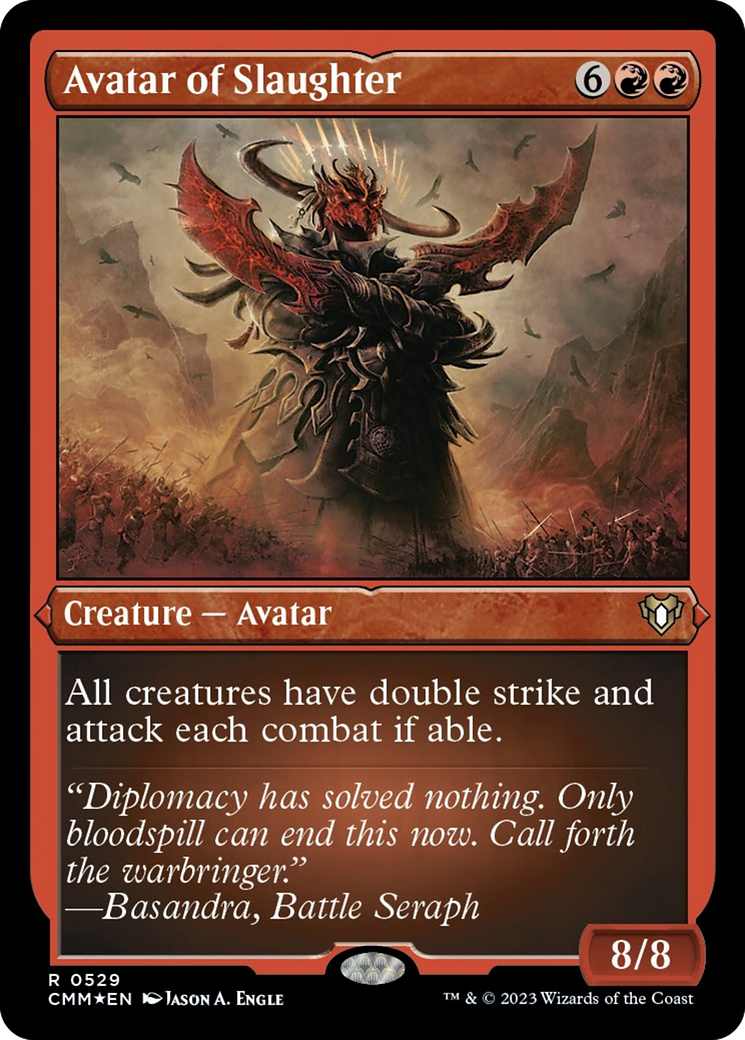 Avatar of Slaughter (Foil Etched) [Commander Masters] | Gamer Loot