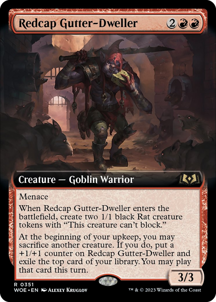 Redcap Gutter-Dweller (Extended Art) [Wilds of Eldraine] | Gamer Loot