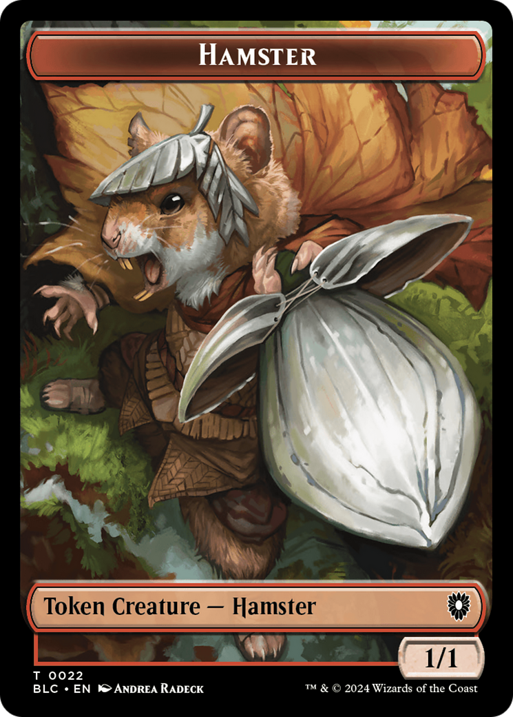 Hamster // Saproling Double-Sided Token [Bloomburrow Commander Tokens] | Gamer Loot