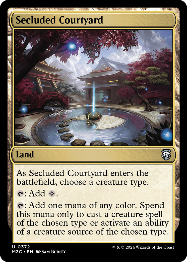 Secluded Courtyard (Ripple Foil) [Modern Horizons 3 Commander] | Gamer Loot