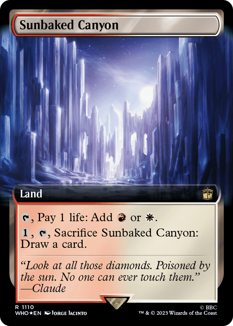 Sunbaked Canyon (Extended Art) (Surge Foil) [Doctor Who] | Gamer Loot