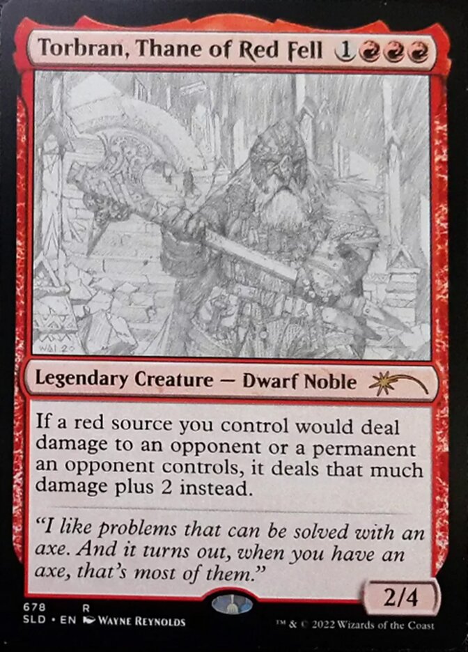 Torbran, Thane of Red Fell (Sketch) [Secret Lair Drop Promos] | Gamer Loot