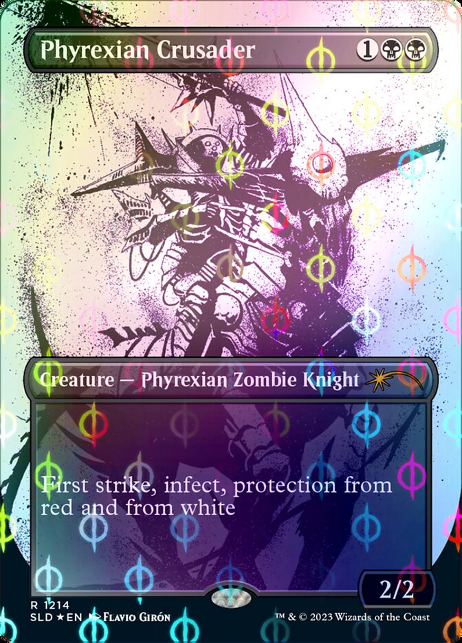 Phyrexian Crusader (Borderless Ichor Step-and-Compleat Foil) [Secret Lair Drop Series] | Gamer Loot