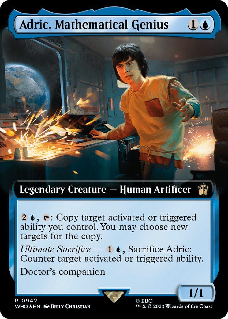 Adric, Mathematical Genius (Extended Art) (Surge Foil) [Doctor Who] | Gamer Loot